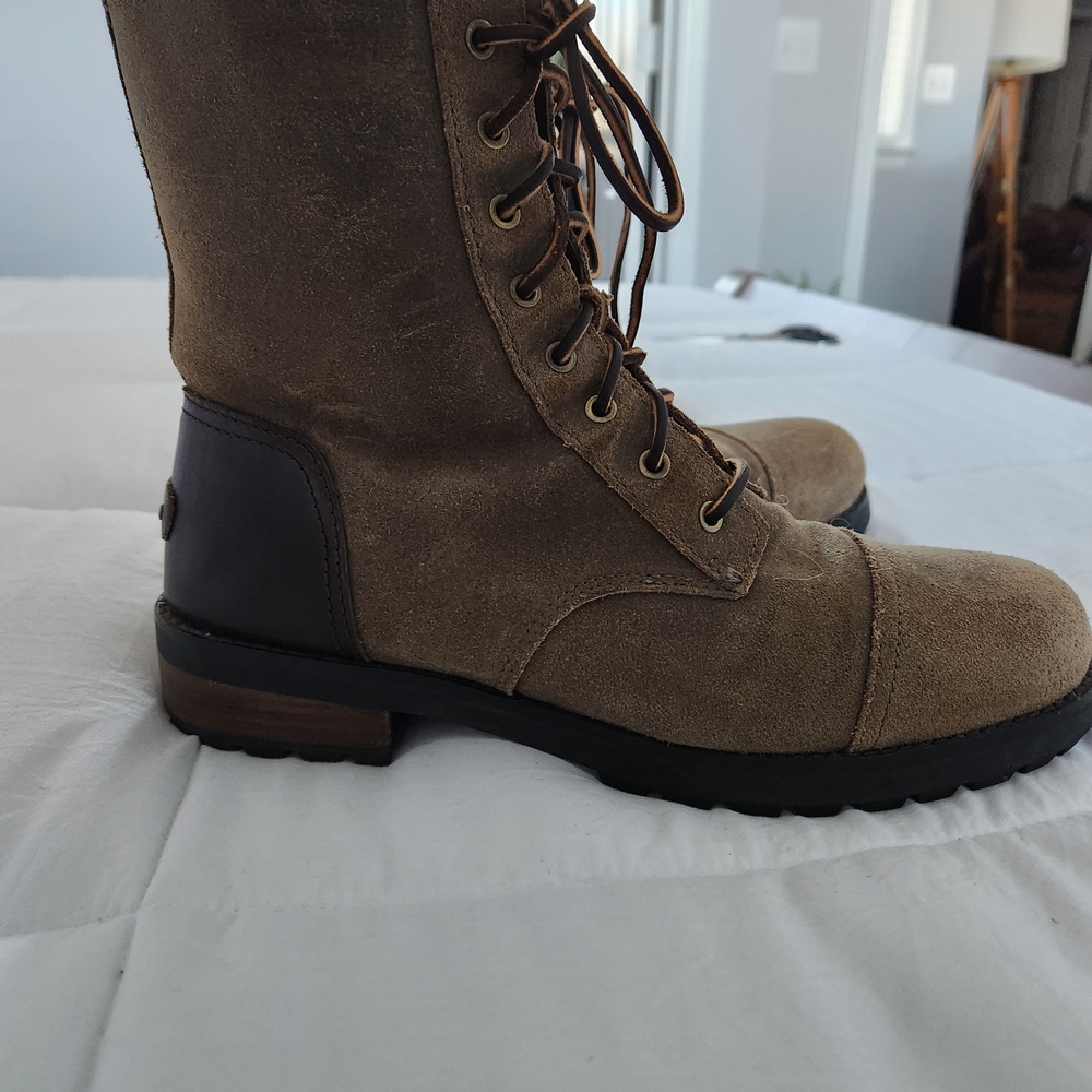 UGG Brown Lace-Up Boots